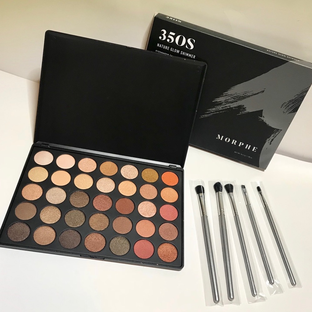 Morphe 350S Natural Glow EyeShadow Pallet W/ Brush